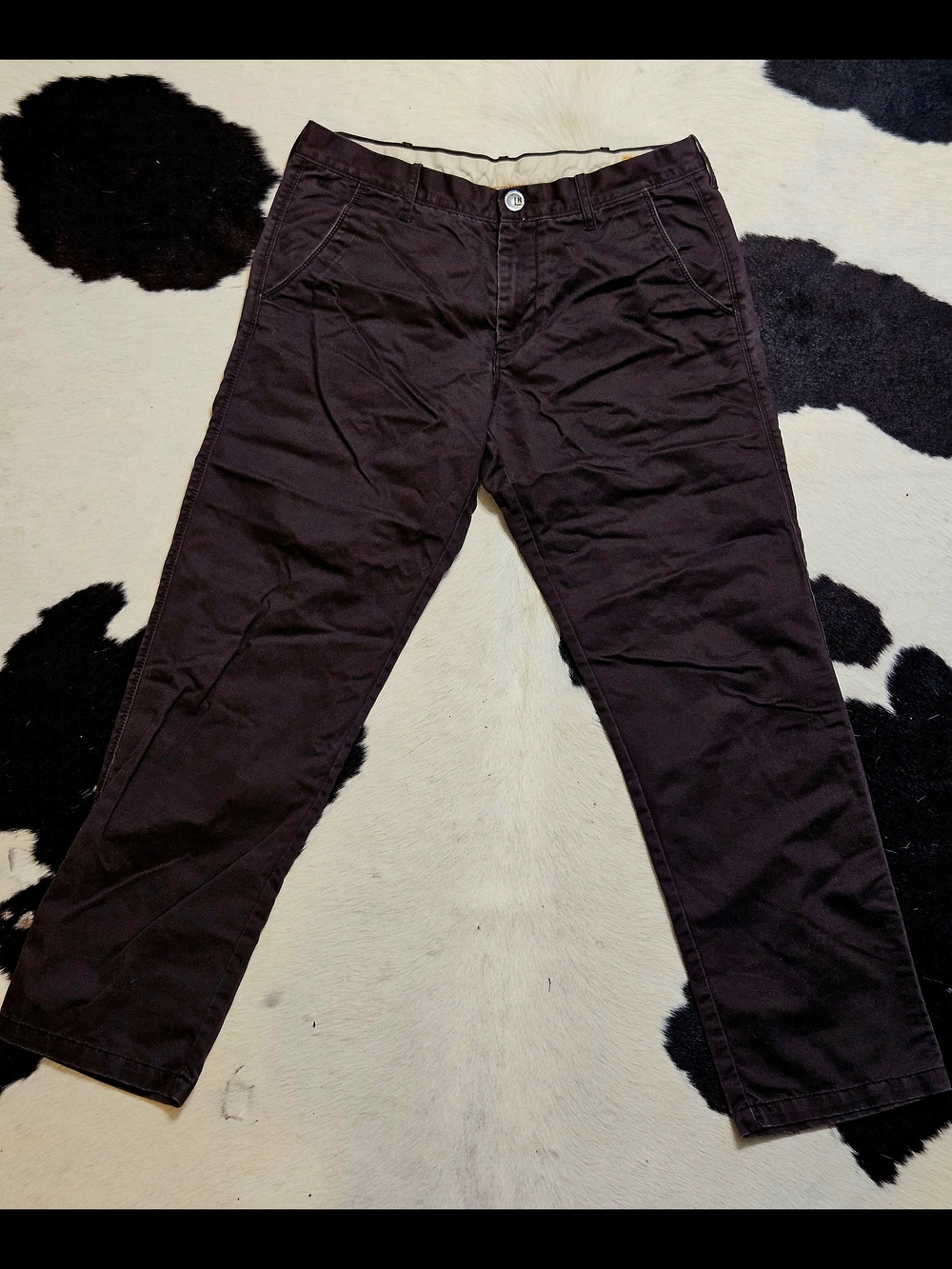 LIFE WELL MADE Men's Dark Brown Chino Pants sz 33x30"